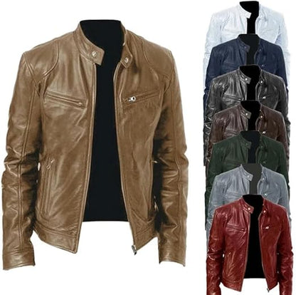 Jaqueta de Couro Masculina Racer