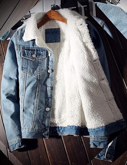 Jaqueta Jeans Masculina Inverno com Lã Interna