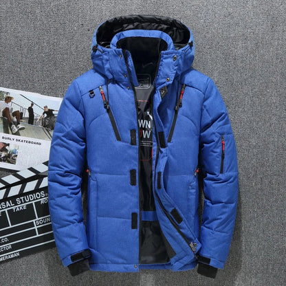 Jaqueta Masculina de Inverno Térmica com Capuz