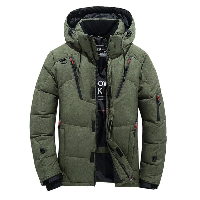 Jaqueta Masculina de Inverno Térmica com Capuz