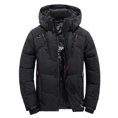 Jaqueta Masculina de Inverno Térmica com Capuz