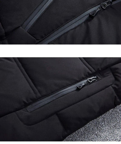 Jaqueta Masculina de Inverno Térmica com Capuz